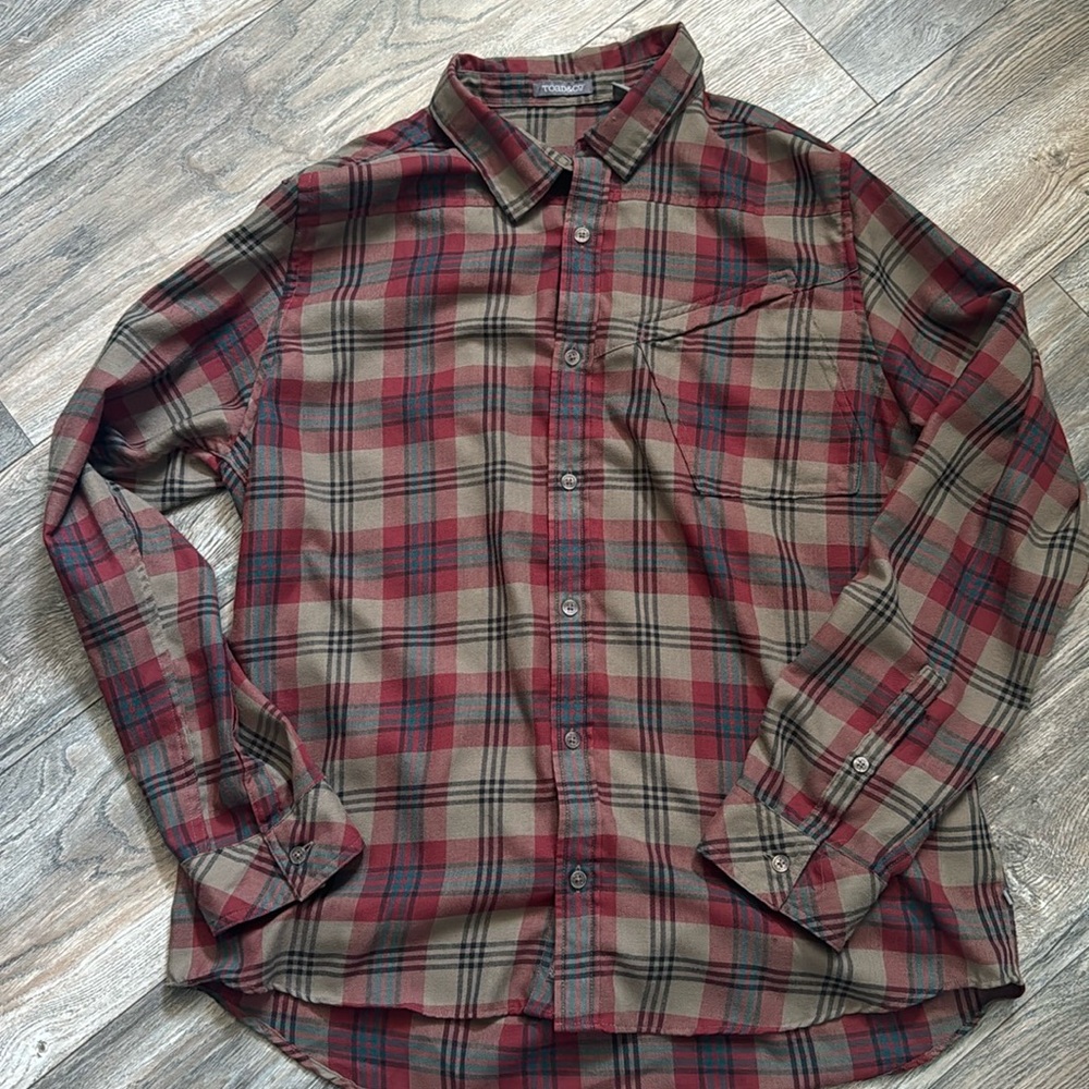 Toad & Co. Dogma Long Sleeve Shirt Button Up Outdoor SZ L Fall